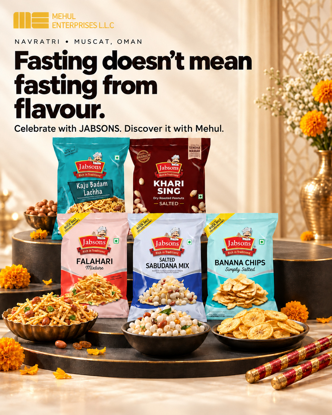 Navratri, full of flavour: discover JABSONS with Mehul Enterprises in Oman